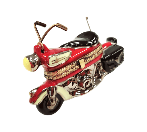 Pink Motorcycle Limoges Box for Collectors Porcelain Limoges vehicle French Trinket Box