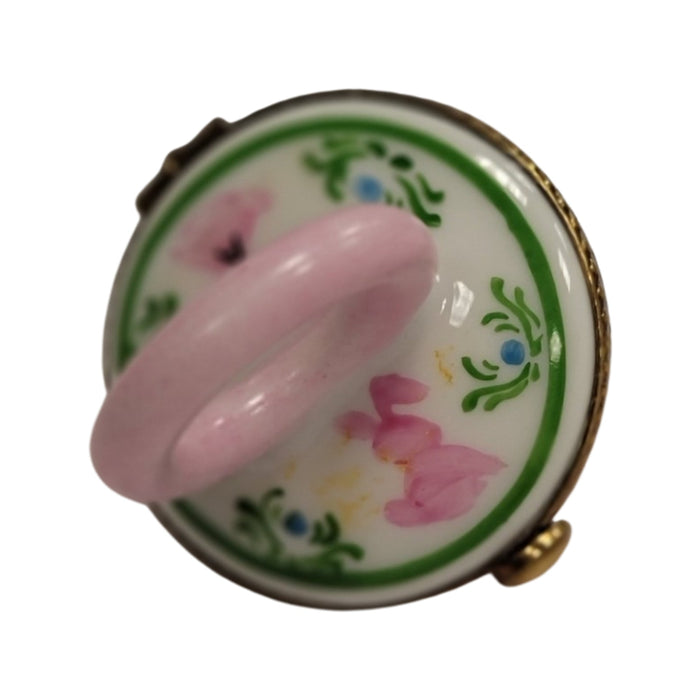 Pink Pacifier w Rabbits for Baby-baby limoges box babies maternity-CH3S446