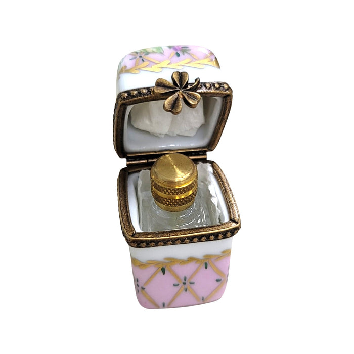 Pink Porcelain Perfume Box for Elegant Gifts Porcelain Limoges Perfume French Trinket Box