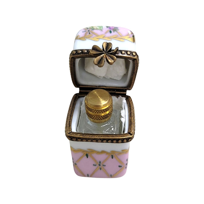 Pink Porcelain Perfume Box for Elegant Gifts Porcelain Limoges Perfume French Trinket Box
