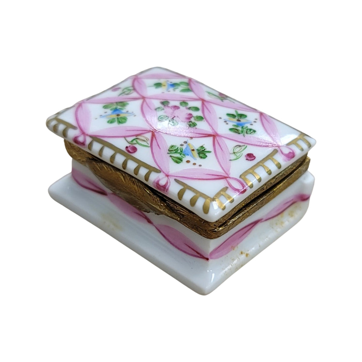 Pink Ribbon Limoges Book with Picture Frame – French Porcelain