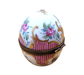 Pink Striped Porcelain Perfume Egg for Elegant Gifting Porcelain Limoges perfume egg French Trinket Box