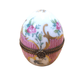 Pink Striped Porcelain Perfume Egg for Elegant Gifting Porcelain Limoges perfume egg French Trinket Box