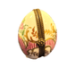 Pink Stripes Egg Frame for Elegant Decor Porcelain Limoges egg French Trinket Box