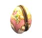 Pink Stripes Egg Frame for Elegant Decor Porcelain Limoges egg French Trinket Box