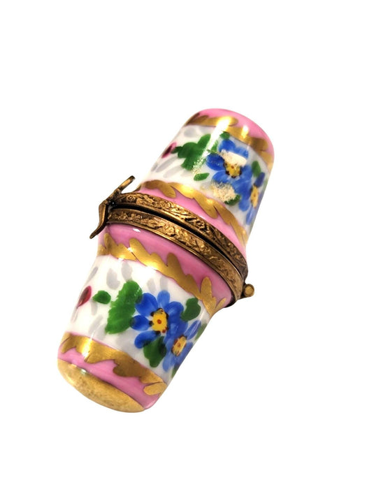 Pink Thimble Holder-furniture home traditional LIMOGES BOXES-CH1R209