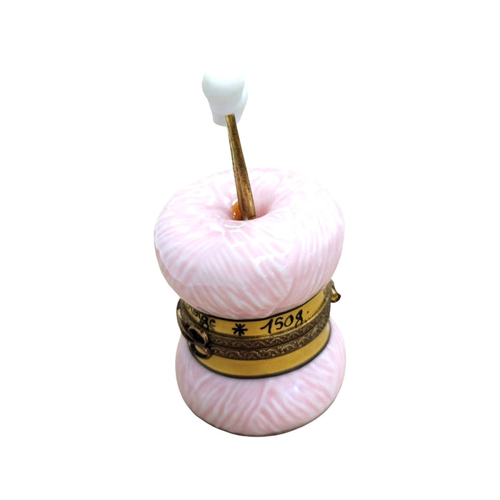 Pink Yarn Limoges Box for Craft Lovers Porcelain Limoges fashion home women French Trinket Box