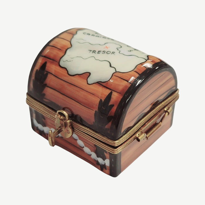 Pirate Treasure Map Box for Adventurous Collectors Porcelain Limoges Home fairy tale French Trinket Box