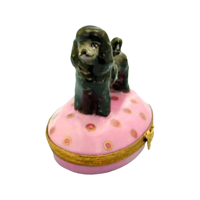 Black Poodle Limoges Box for Dog Lovers Porcelain Limoges dog dogs French Trinket Box