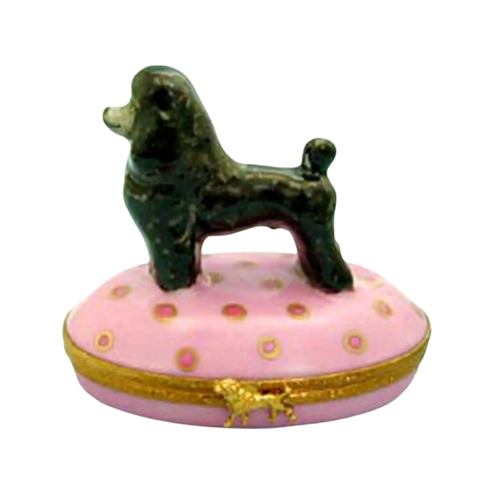 Black Poodle Limoges Box for Dog Lovers Porcelain Limoges dog dogs French Trinket Box