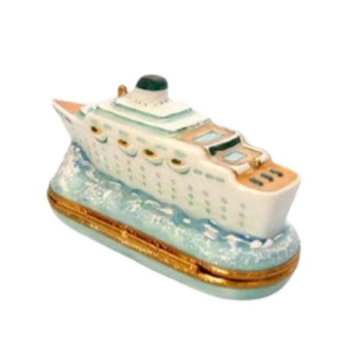 Prince Of Artoria Cruise Shi Limoges Box for Luxury Collectors Porcelain Limoges beach ocean boat French Trinket Box