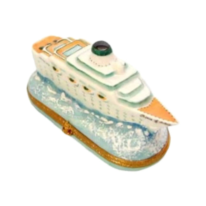 Prince Of Artoria Cruise Shi Limoges Box for Luxury Collectors Porcelain Limoges beach ocean boat French Trinket Box