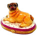 Pug Figurine for Dog Lovers Porcelain Limoges dog dogs French Trinket Box