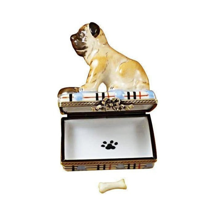 A thoughtful gift for Francophiles: the Pug with Spilt Water & Removable Bone Limoges box