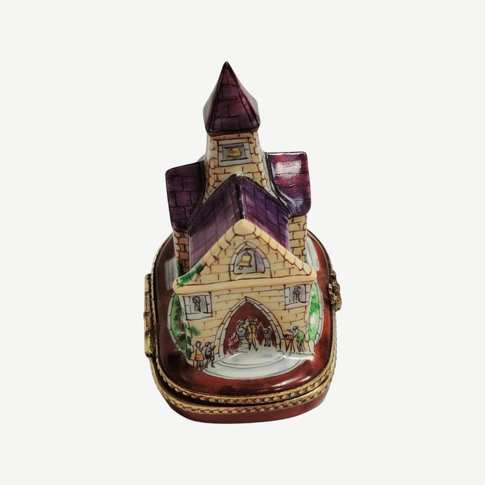 Purple Cathedral Church Limoges Box for Collectors Porcelain Limoges Christian Wedding French Trinket Box