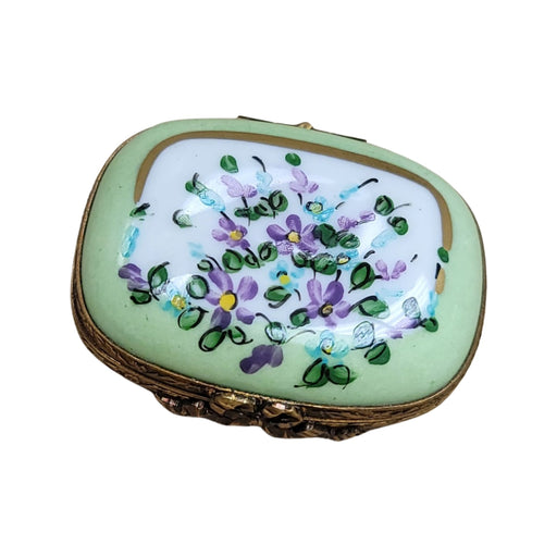 Purple Floral Limoges Box for Elegant Gifts Porcelain Limoges traditional Flowers French Trinket Box