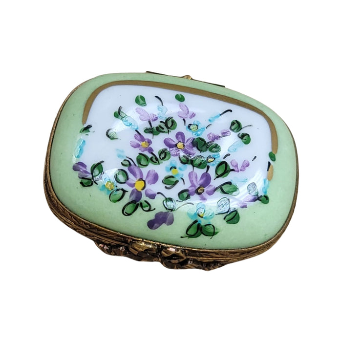 Purple Floral Limoges Box for Elegant Gifts Porcelain Limoges traditional Flowers French Trinket Box