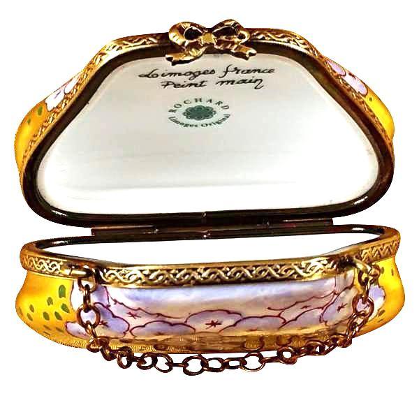Purse Hydrangea Limoges Box for Elegant Gifting Porcelain Limoges purse trinket box limoges French Trinket Box