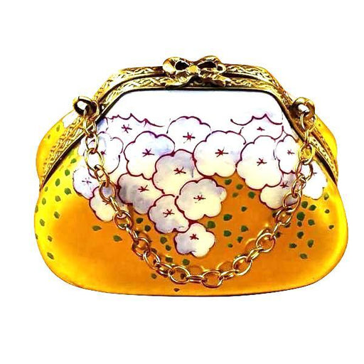 Purse Hydrangea Limoges Box for Elegant Gifting Porcelain Limoges purse trinket box limoges French Trinket Box