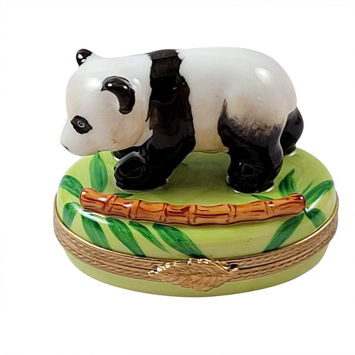 Panda Bear w Bamboo Limoges Box - Limoges Box Boutique