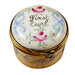 Round Blue First Curl Limoges Box Baby Keepsake Gift Authentic Limoges Box