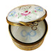 Round Blue First Curl Limoges Box Baby Keepsake Gift Authentic Limoges Box