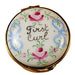 Round Blue First Curl Limoges Box Baby Keepsake Gift Authentic Limoges Box