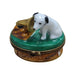 RCA Dog w Victrola record player Limoges Box Porcelain Figurine-Music LIMOGES BOXES-CH2P177