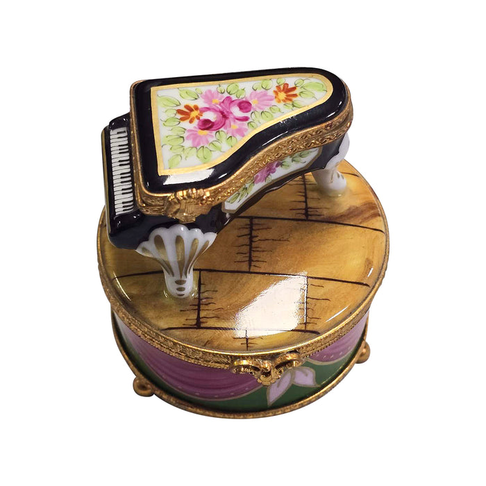 Piano Music Box for Music Lovers Porcelain Limoges music French Trinket Box
