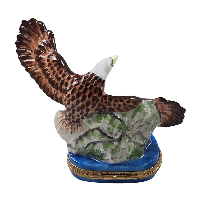 Bald Eagle Limoges Box for Nature Lovers Porcelain Limoges wild bird united states French Trinket Box
