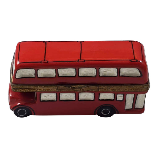 London Double Decker Bus for Collectors Porcelain Limoges world travel vehhicle French Trinket Box