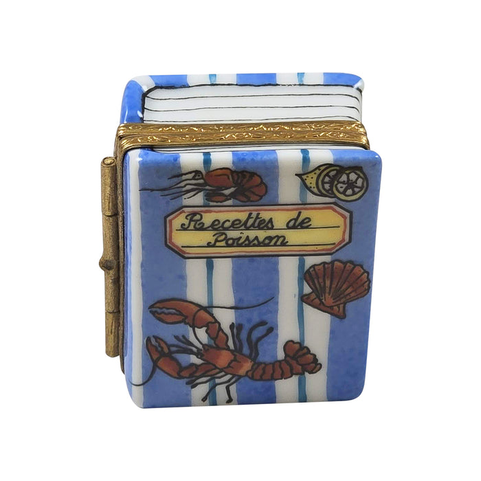 Seafood Cookbook Limoges Box Porcelain Limoges Book food French Trinket Box