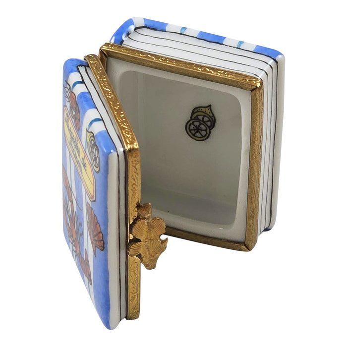 Seafood Cookbook Limoges Box Porcelain Limoges Book food French Trinket Box
