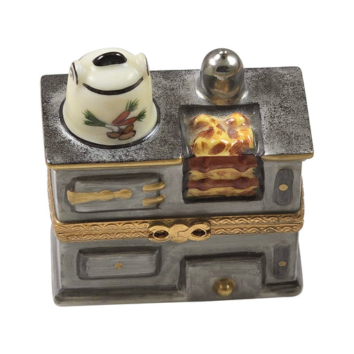 Antique Oldtime Stove for Collectors Porcelain Limoges home French Trinket Box
