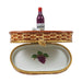 Cheese Basket with Wine Delight for Food Lovers Porcelain Limoges food French Trinket Box