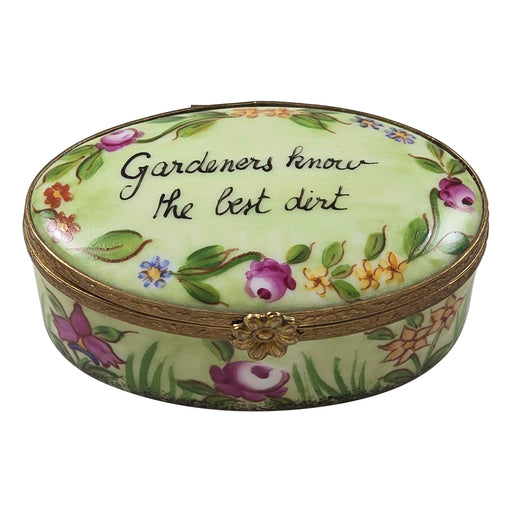 Gardeners Know Best Gift Box Porcelain Limoges garden French Trinket Box