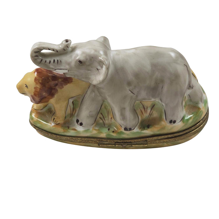 African Animals Limoges Box for Wildlife Lovers Porcelain Limoges Wild Animals French Trinket Box