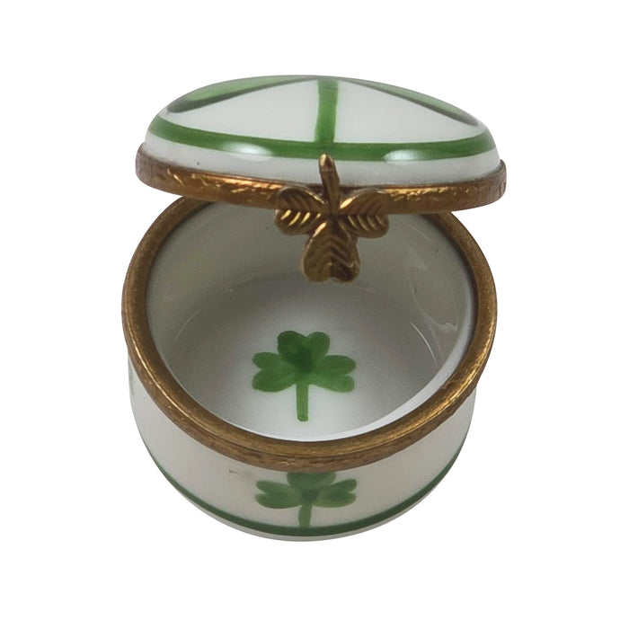 Shamrock Box for Irish Collectors Porcelain Limoges Special Occasions French Trinket Box