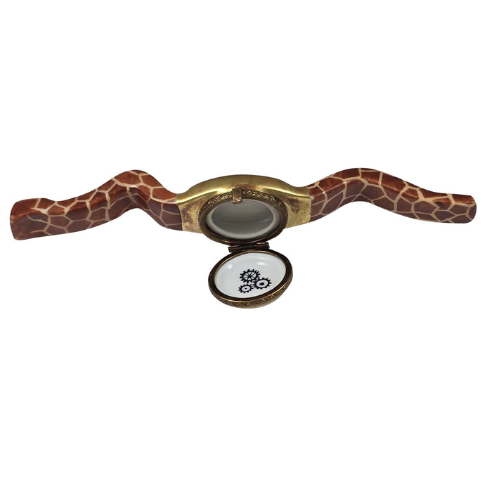 Giraffe Print Watch for Unique Style Porcelain Limoges fashion home French Trinket Box