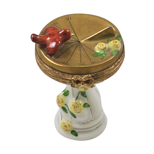 Sundial Limoges Box for Collectors Porcelain Limoges Garden French Trinket Box