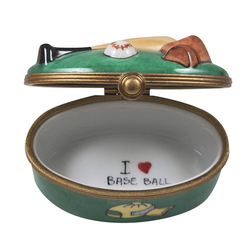 Baseball Limoges Box for Sports Lovers Porcelain Limoges Sports French Trinket Box