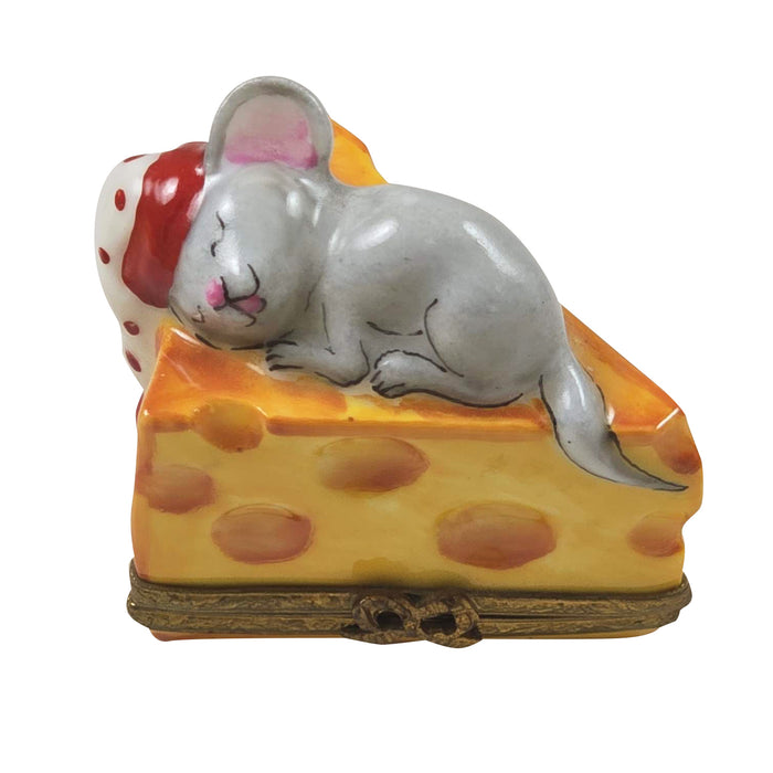 Sleeping Mouse Limoges Box for Collectors Porcelain Limoges Mice Mouse French Trinket Box