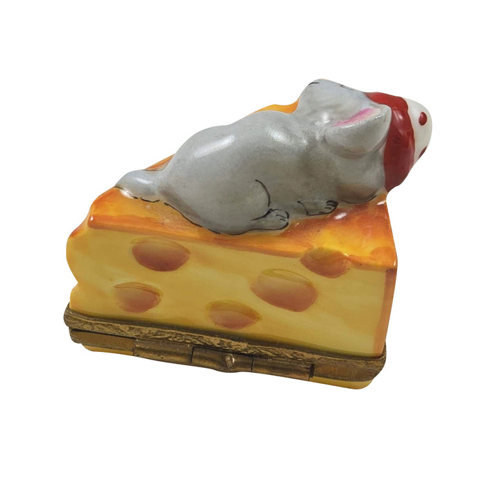 Sleeping Mouse Limoges Box for Collectors Porcelain Limoges Mice Mouse French Trinket Box