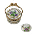 Flower Hat Box for Collectors Porcelain Limoges Hats Basket French Trinket Box