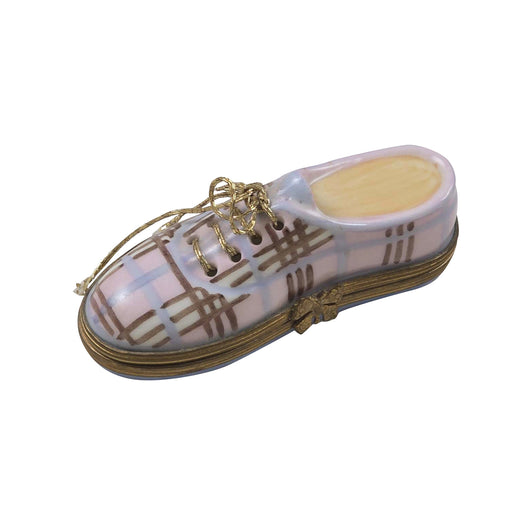 Designer Tennis Shoe for Sports Enthusiasts Porcelain Limoges Shoes French Trinket Box