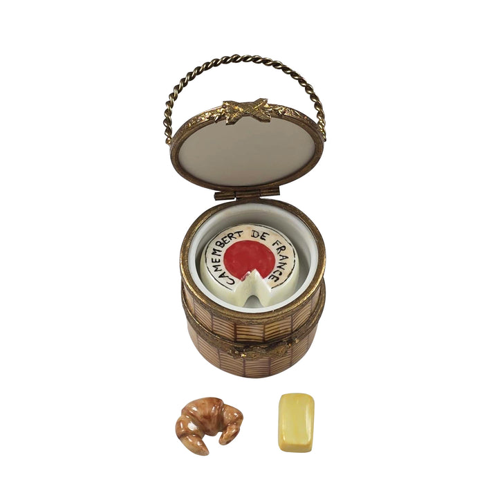 Picnic Basket Limoges Box for Collectors Porcelain Limoges Basket French Trinket Box