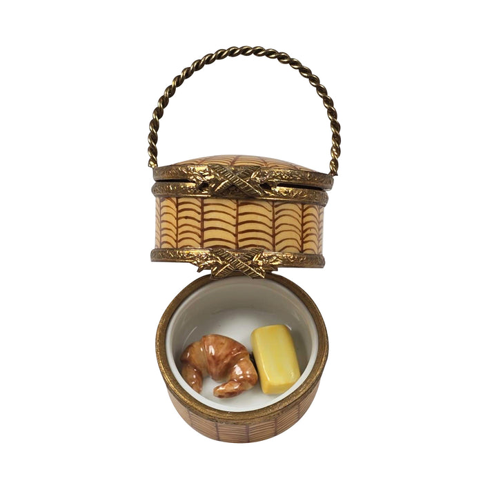 Picnic Basket Limoges Box for Collectors Porcelain Limoges Basket French Trinket Box