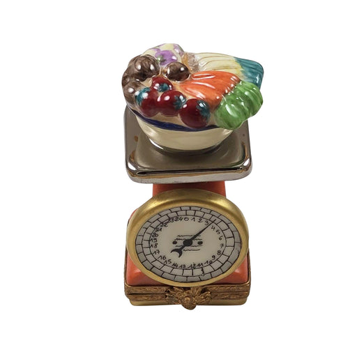 Fruit On Scale Limoges Box for Collectors Porcelain Limoges Fruit Home French Trinket Box