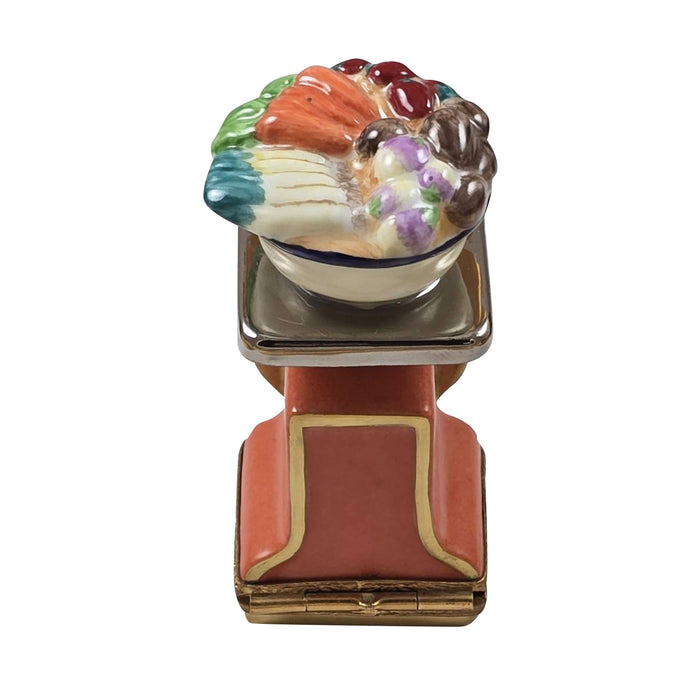 Fruit On Scale Limoges Box for Collectors Porcelain Limoges Fruit Home French Trinket Box