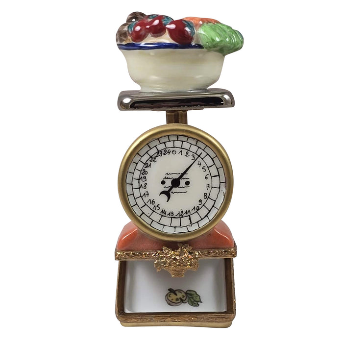 Fruit On Scale Limoges Box for Collectors Porcelain Limoges Fruit Home French Trinket Box